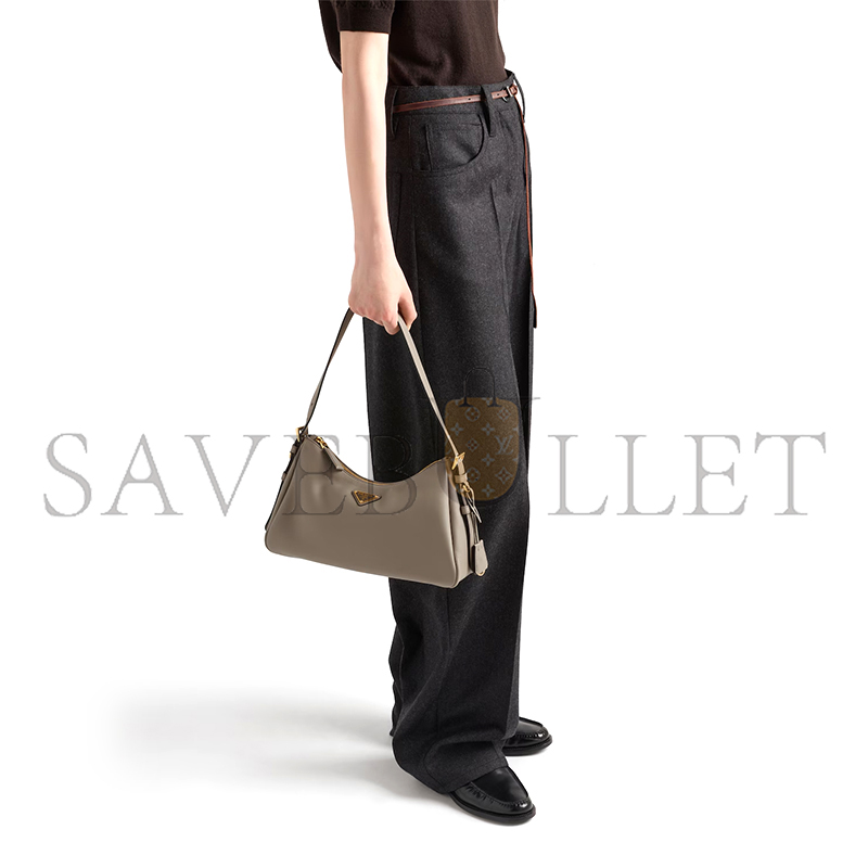 Pra*a aimÉe medium leather shoulder bag 1bc229 (31*18*10cm)